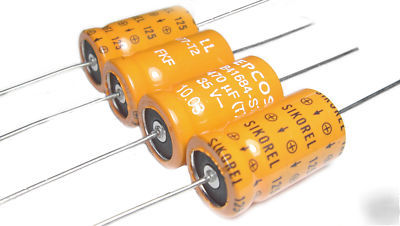 Epcos sikorel axial lead capacitors 470UF / 35V x 4PCS