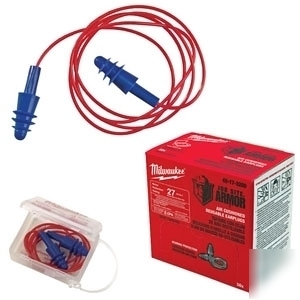 Milwaukee air soft cushioned reusable ear plugs 10 pair