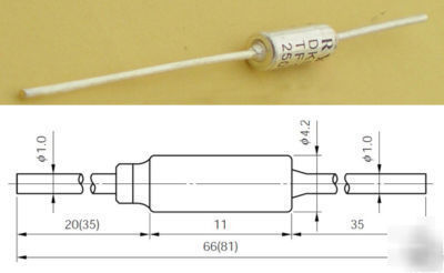 20 pcs microtemp thermal fuse 152â„ƒ tf cut-off 10A 250V