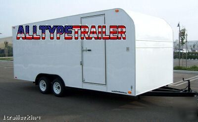 Enclosed camping utv atv car hauler double axle trailer