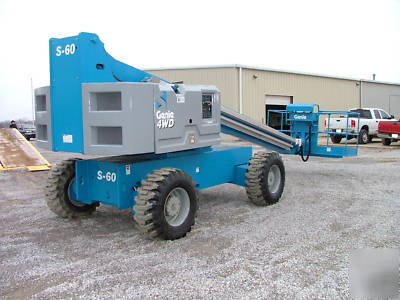 Genie jlg 60' boom manlift aerial diesel 4X4 refurb