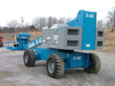 Genie jlg 60' boom manlift aerial diesel 4X4 refurb