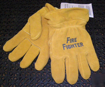 Glove corp firefighter gauntlet cuff fire gloves size s