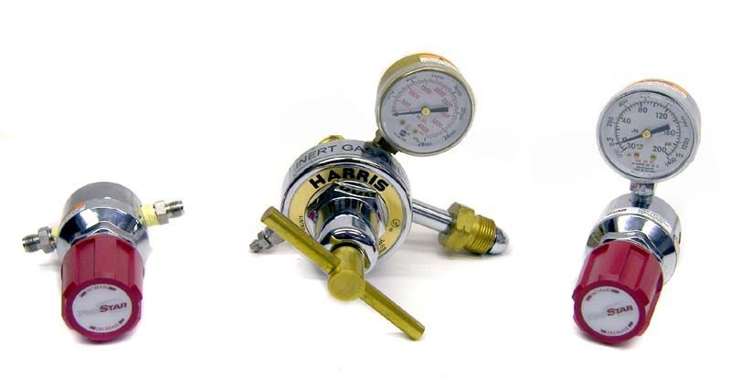 Lot 3 harris model 25 pro-star oxygen / gas regulator