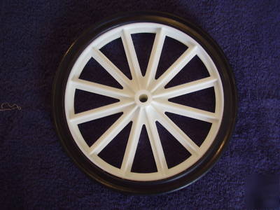 Plastic wheel for walker, dolly, push cart or stroller