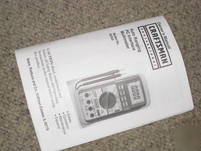 Sear multimeter 82325 case pc interface software manual