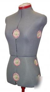 Singer df-150G grey adjustable dress form us size 4-14