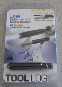 New tool logic handcuff key, led flashlight, & keyring