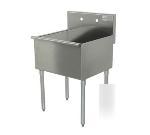 Square corner kitchen sink, one compartment, 18'' f