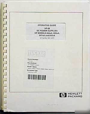 Agilent hp hp-ib dc pwr suppl. operating guide