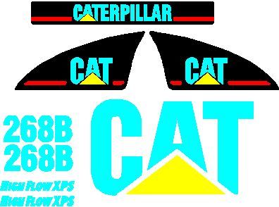 Asv bobcat case cat deere jcb takeuchi loader decals