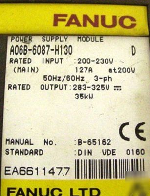 Fanuc power supply module A06B 6087 H130 d A06B6087H130