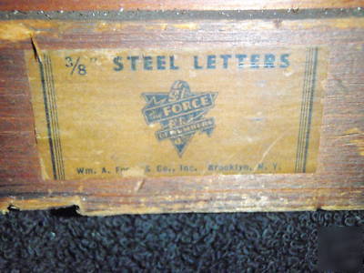 Force 3/8THS steel stamping letter set usa made nice 