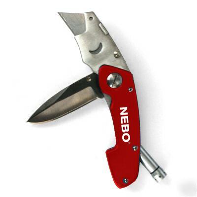 Nebo pocket knife utility box cutter with mini light 