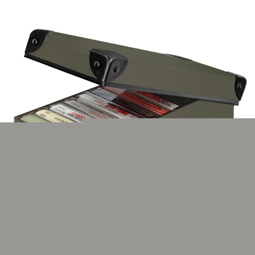 Pencil and cassette box gray