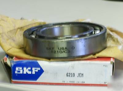 Skf 6210 C3 ball bearing 90MM od x 50MM id x 20MM thick