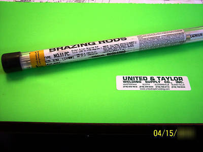 Esab 11FC flux coated nickle brazing rod 1LB pack.