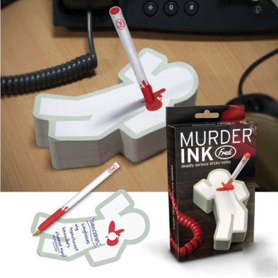 Fred murder ink note pad - memo - sticky notes - funny
