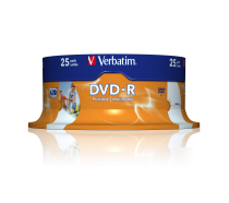 New verbatim dvd-r 16X printable 25 pack spindle