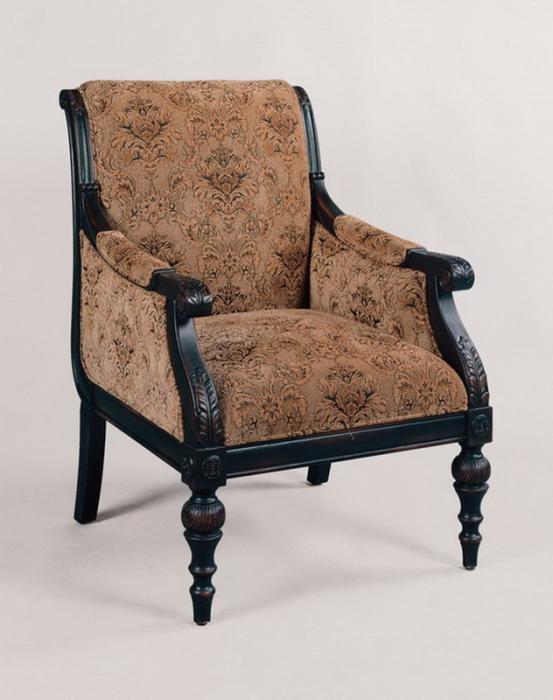 Powell 377-620, salzburg umber scroll back accent chair