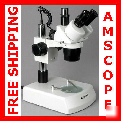 Super widefield trinocular stereo microscope 20X-40X
