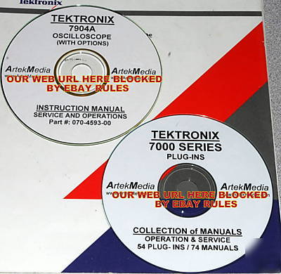 Tektronix 7904A + 54 plug-ins 75 manual set