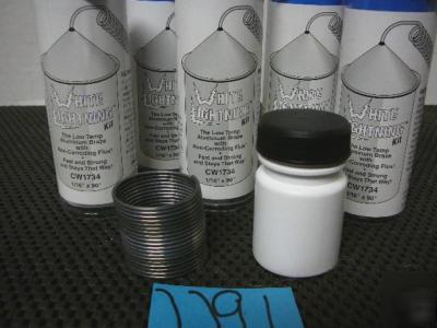 White lightening kit low temp aluminum braze w/flux 