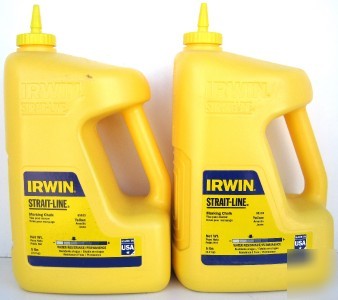 New 2-pk 5LBS. bottles irwin strait-line chalk yellow 