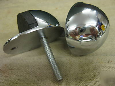 New door stop shielded oval chrome 31857 