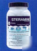 Steramine sanitizing tablets (6 bottles) at $12.35 s/h