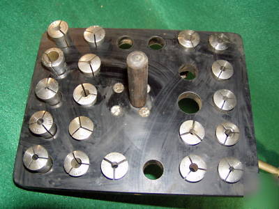 Collets, collet closer & rack for 10