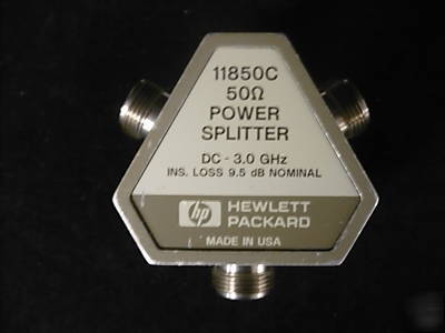 Hp 11850C three-way power splitter, 50 ohm, dc- 3.0 ghz