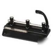 Martin yale three-hole punch - adjustable - black