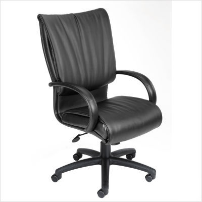 Modern leatherplus executive chair filled cushions