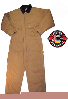 New justin JX7054 insulated coverall - rawhide