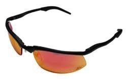New occ safety glasses - black alum frame red mirror- 