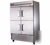 True t-49F-4| freezer 4 stainless steel half doors| 1