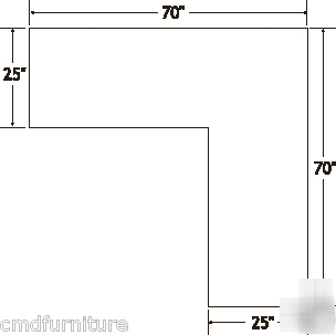 New l shape desk executive office system credenza maple 