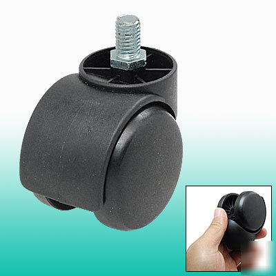 Trolley rack chair threaded stem wheel caster black