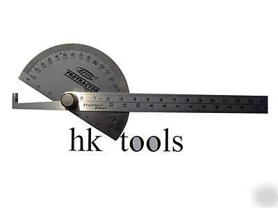  stainless steel protractor & 14CM ruler-us